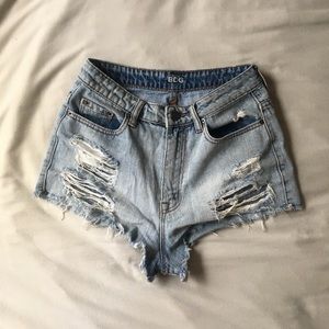Urban Outfitters High-waisted Distressed Shorts